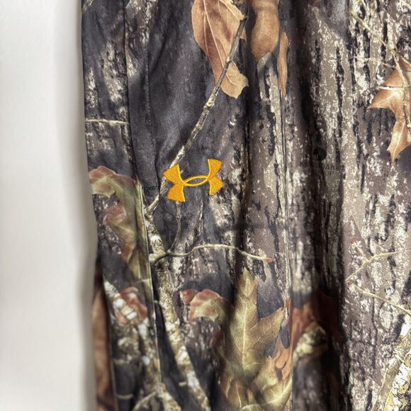 Under Armour Pants Mens XL Mossy Oak Camo Waterproof Hunting Outdoor Lined - Picture 6 of 14
